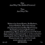 Am I Wry? No CD Promo Single Back Cover