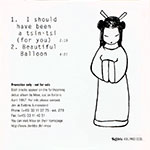 I Should Have Been a Tsin-Tsi (For You) Promo CD Back Cover