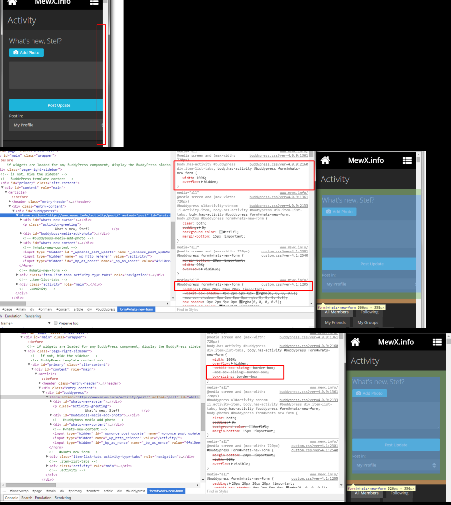 A minor CSS suggestion… I’m uber-nerding here, I realise… Anyway, on mobile, the p