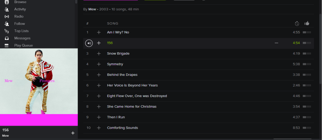 Has something gone wrong on Spotify or has Mew renamed She Spider to Then I Run? she spider